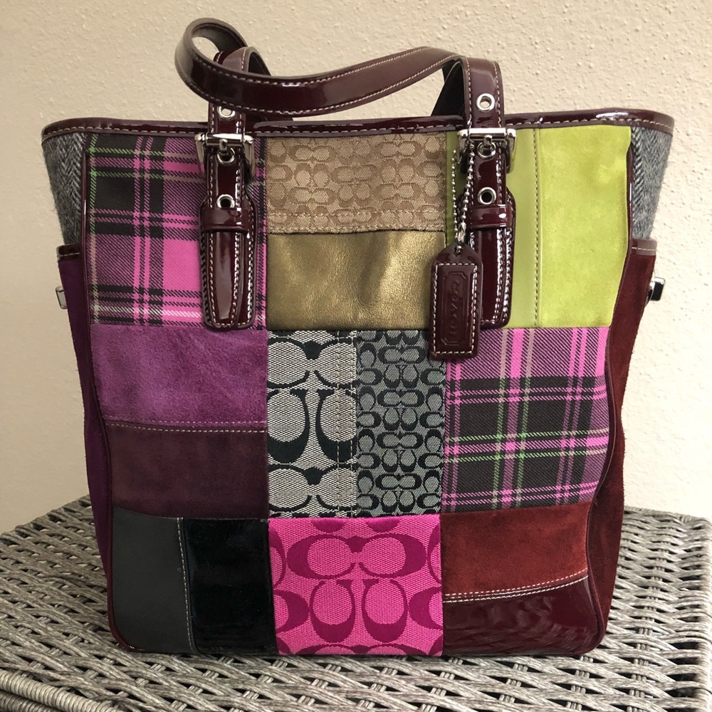 Authentic Coach Holiday Patchwork Hamptons handbag